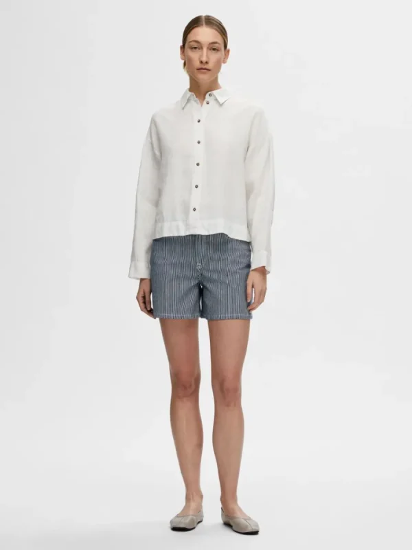SELECTED LINNESYDDA SKJORTA White Fashion
