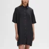 SELECTED LINNESYDDA SKJORTKLÄNNING Black New