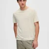 SELECTED LINNESYDDA T-SHIRT Beige New