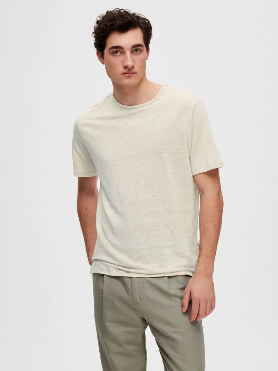 linnesydda_tshirt_0-1.webp SELECTED LINNESYDDA T-SHIRT Beige New