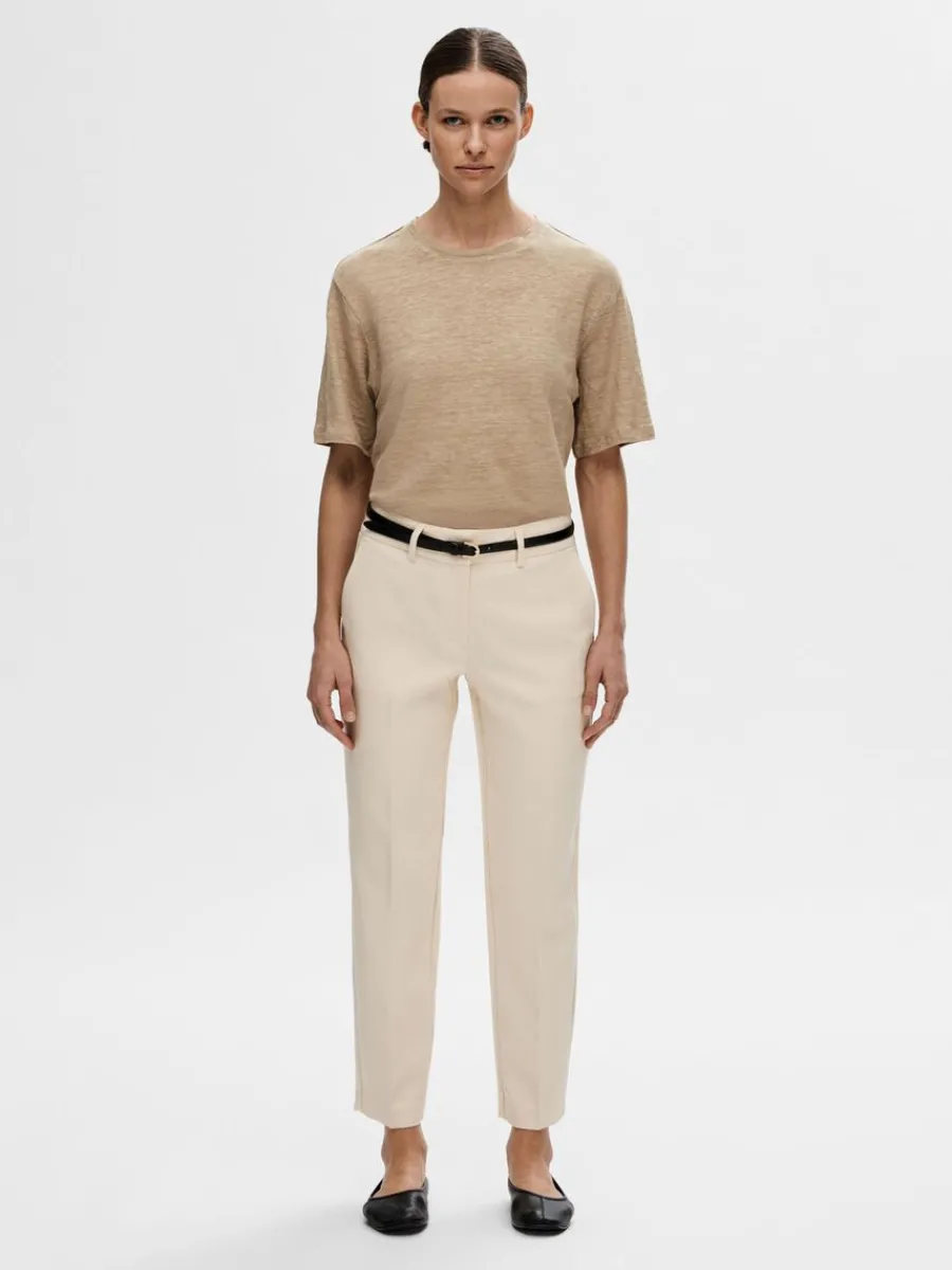 linnesydda_tshirt_1.webp SELECTED LINNESYDDA T-SHIRT Beige Cheap