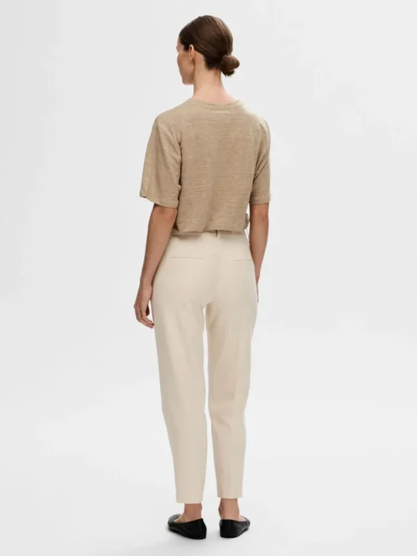 SELECTED LINNESYDDA T-SHIRT Beige Cheap