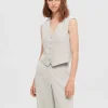 SELECTED LINNESYDDA VÄST Beige Sale
