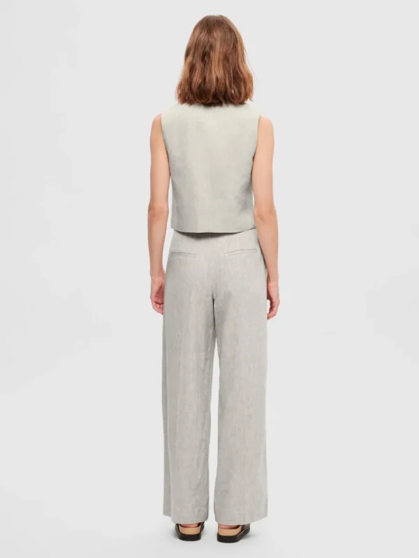 SELECTED LINNESYDDA VÄST Beige Sale