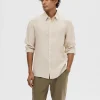 SELECTED 100% LINNETYG SKJORTA Beige Flash Sale