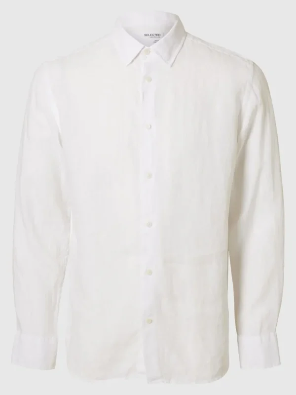 SELECTED 100% LINNETYG SKJORTA White Clearance