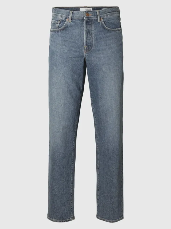 SELECTED LJUS TVÄTT AVSMALNANDE JEANS MED NORMAL PASSFORM Blue Fashion