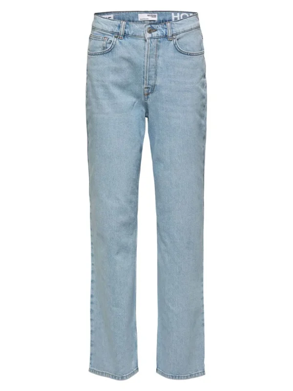 SELECTED LJUS TVÄTT HÖGA LEGGINGS Blue Fashion