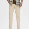 SELECTED 196 LJUS TVÄTT STRAIGHT FIT-JEANS Beige New