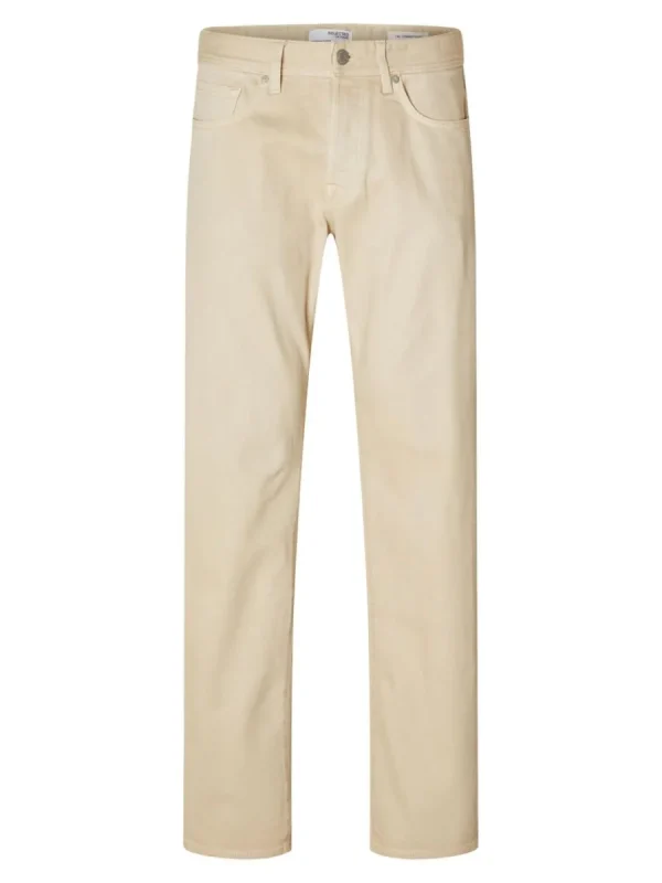 SELECTED 196 LJUS TVÄTT STRAIGHT FIT-JEANS Beige New