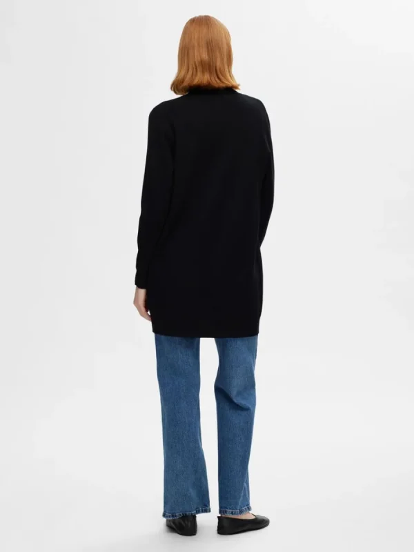 SELECTED LÅNG OMLOTTKOFTA Black Flash Sale