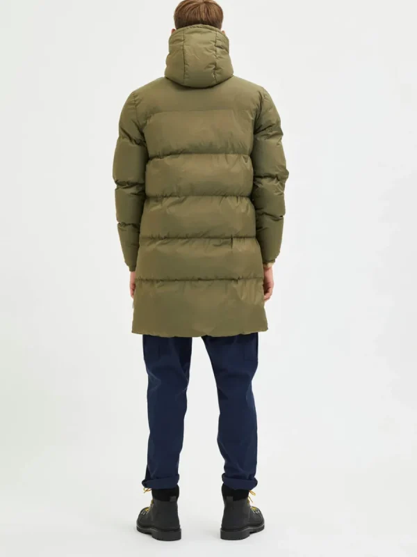 SELECTED LÅNG PUFFERJACKA Green Outlet