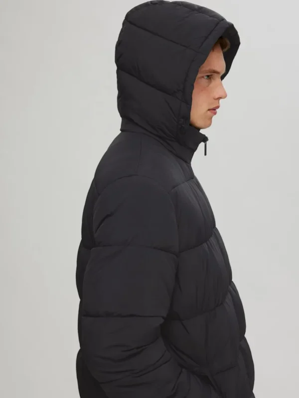 SELECTED LÅNG PUFFERJACKA Black Cheap