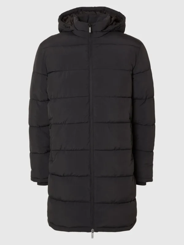 SELECTED LÅNG PUFFERJACKA Black Cheap