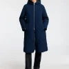 SELECTED LÅNG QUILTAD JACKA Blue Outlet