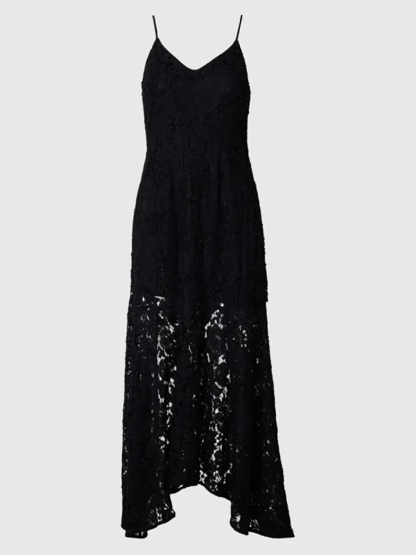 SELECTED LÅNG SPETSKLÄNNING Black Fashion