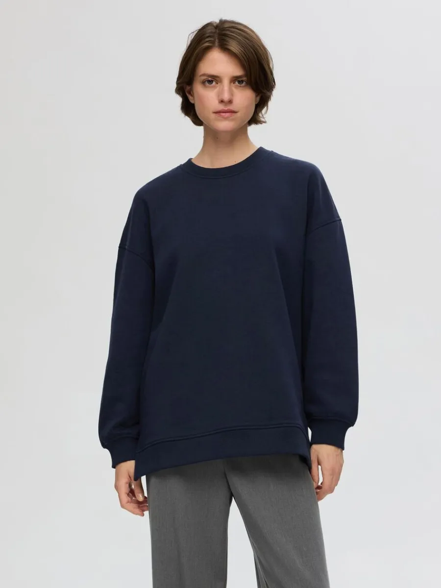 lng_sweatshirt_0-1.webp SELECTED LÅNG SWEATSHIRT Blue Clearance