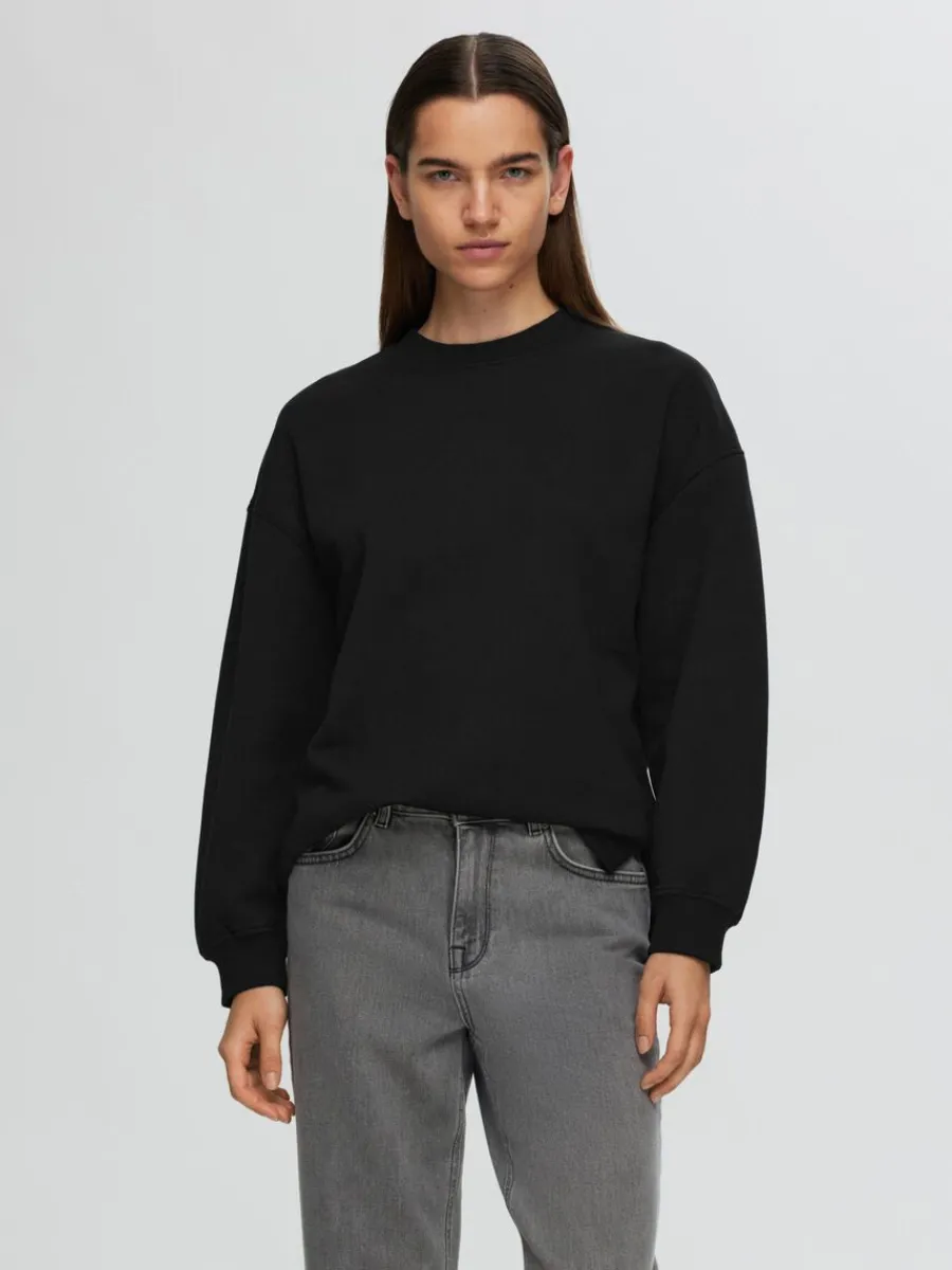 lng_sweatshirt_0.webp SELECTED LÅNG SWEATSHIRT Black Discount
