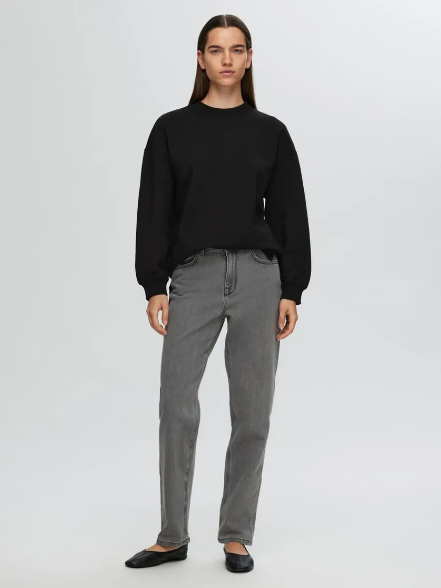 lng_sweatshirt_1.webp SELECTED LÅNG SWEATSHIRT Black Discount
