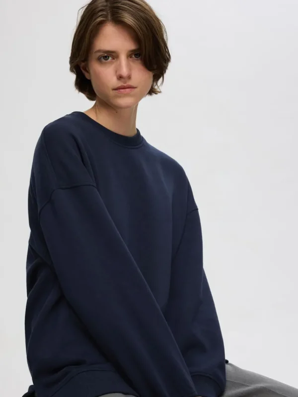 SELECTED LÅNG SWEATSHIRT Blue Clearance