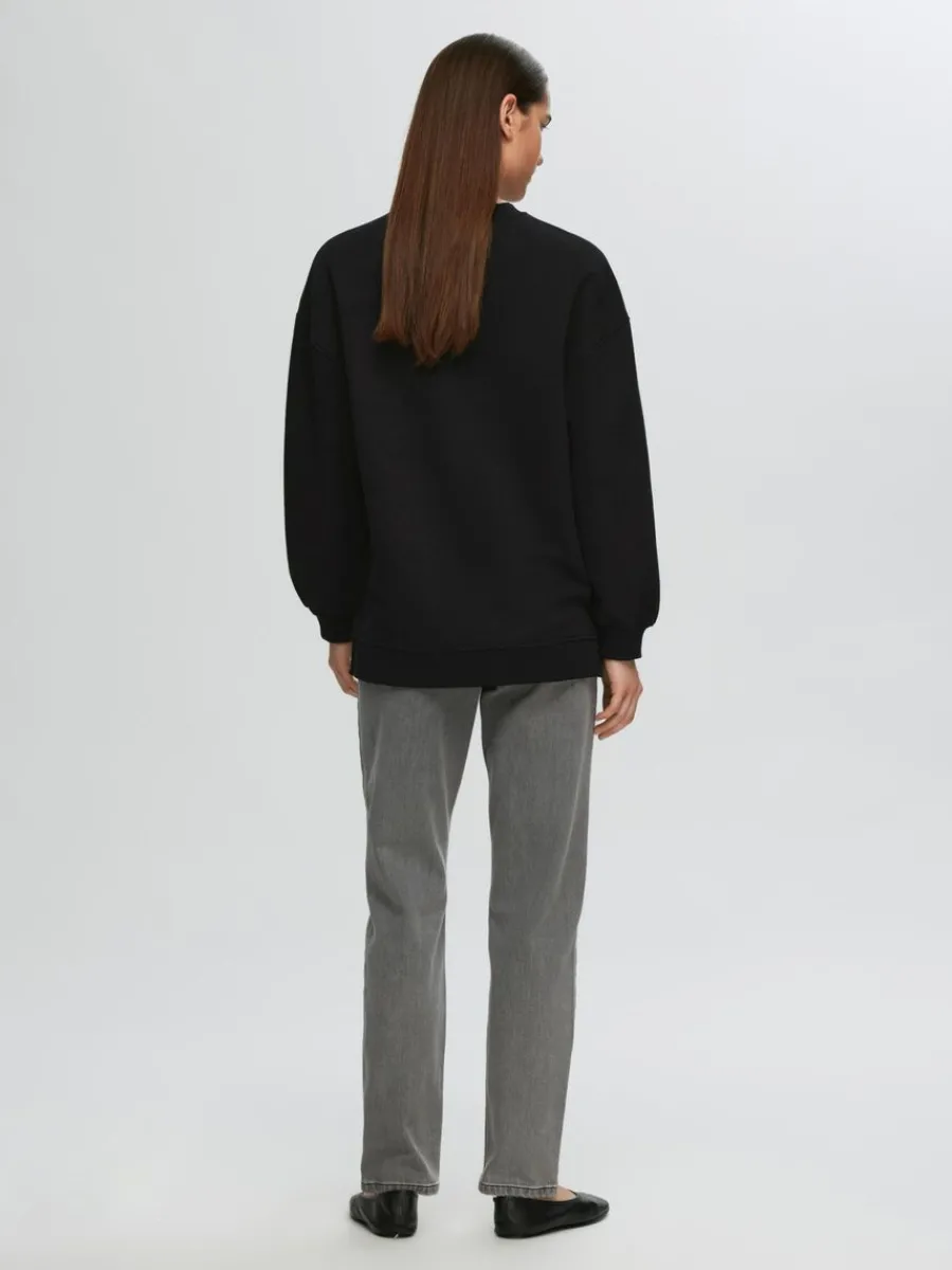 lng_sweatshirt_4.webp SELECTED LÅNG SWEATSHIRT Black Discount