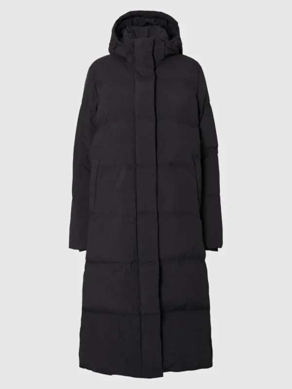 SELECTED LÅNG TÄCKKAPPA Black Online