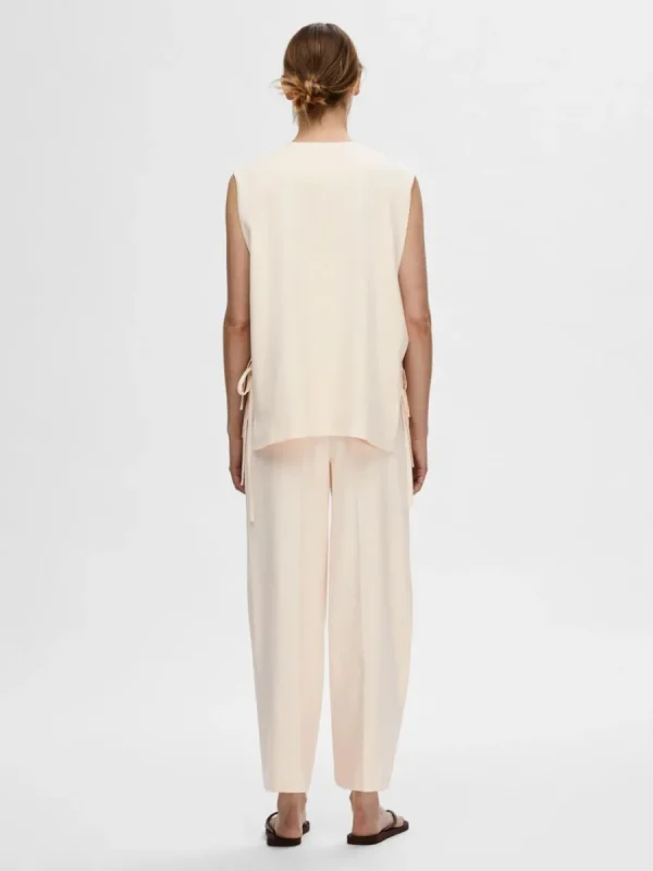 SELECTED LÅNG ÖVERDIMENSIONERAD VÄST Beige Cheap