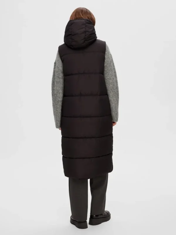 SELECTED LÅNG VÄST Black Discount