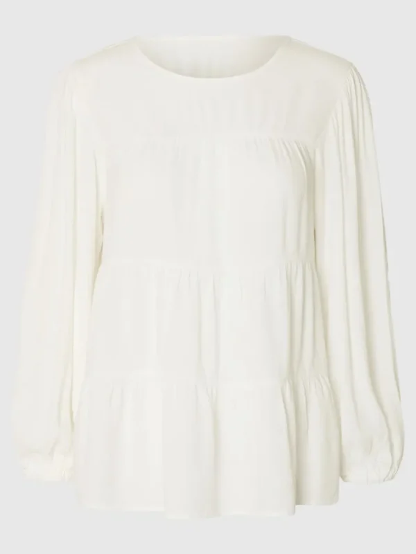 SELECTED LÅNGA ÄRMAR BLUS White Sale