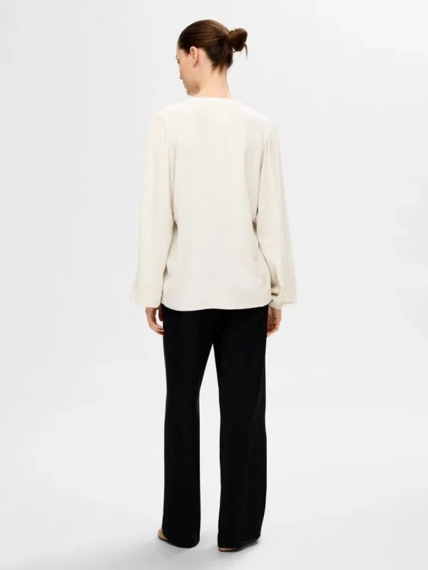 SELECTED LÅNGA ÄRMAR BLUS Beige New