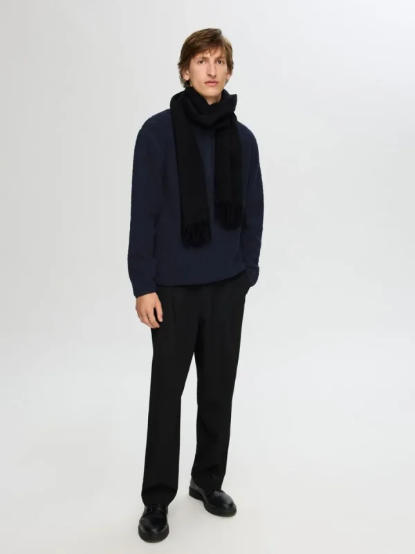 SELECTED LÅNGA ÄRMAR FLEECE MED HALVLÅNGT BLIXTLÅS Blue Sale