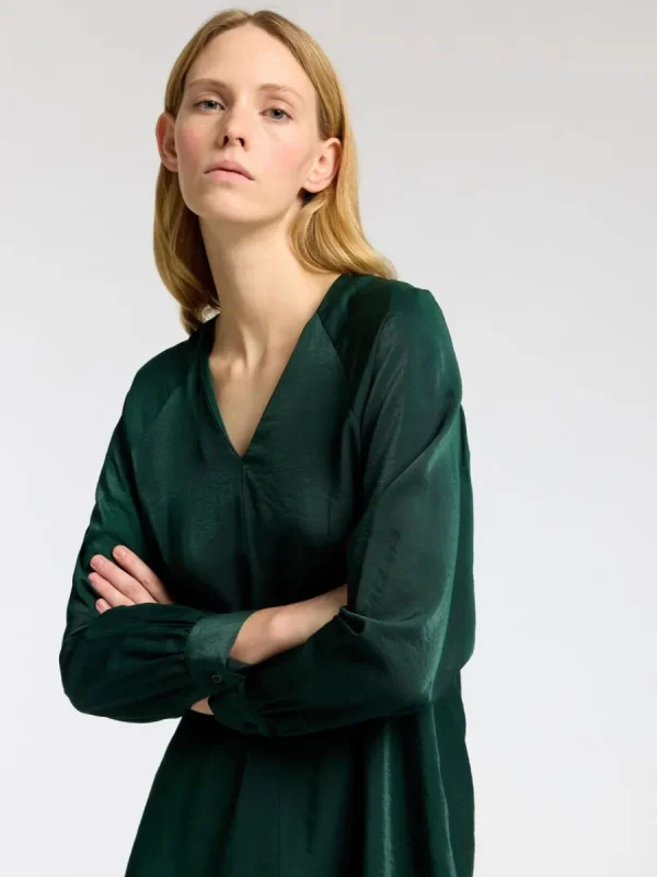 SELECTED LÅNGA ÄRMAR KORT KLÄNNING Green Shop