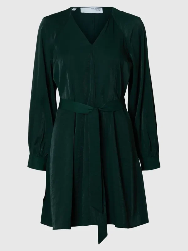 SELECTED LÅNGA ÄRMAR KORT KLÄNNING Green Shop