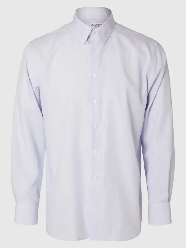 SELECTED LÅNGA ÄRMAR RANDIG SKJORTA White Store
