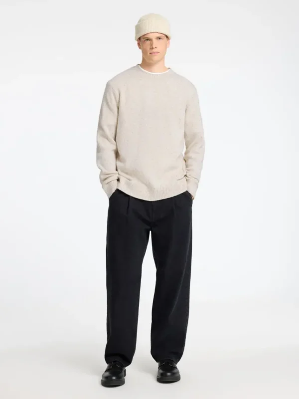 SELECTED LÅNGA ÄRMAR RUNDRINGAD TRÖJA Beige Store