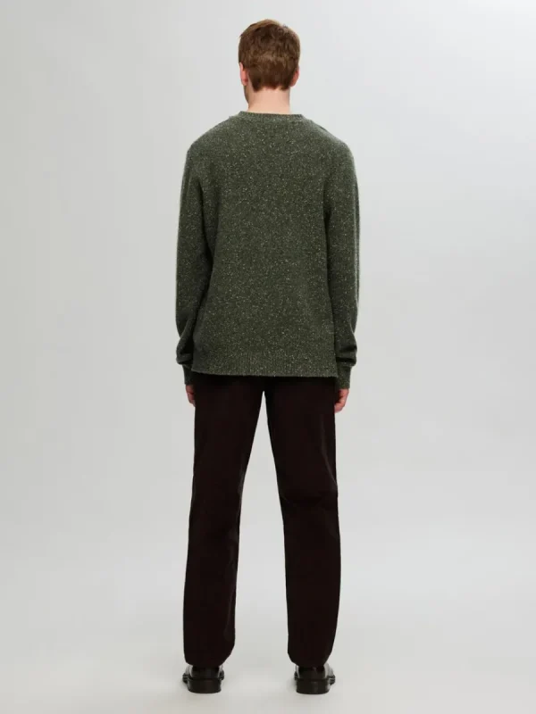 SELECTED LÅNGA ÄRMAR RUNDRINGAD TRÖJA Green Sale