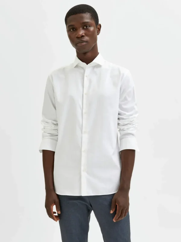 SELECTED LÅNGA ÄRMAR SKJORTA White Flash Sale