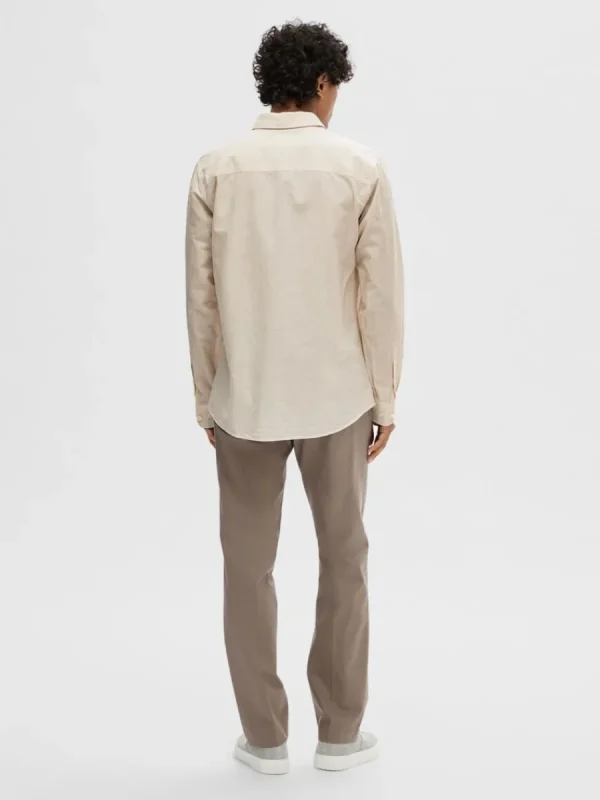 SELECTED LÅNGA ÄRMAR SKJORTA Beige Shop