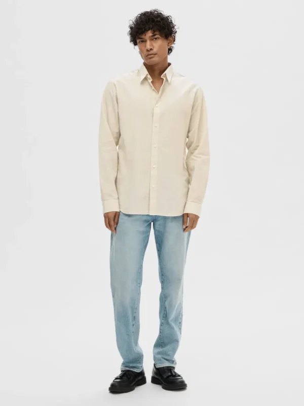 SELECTED LÅNGA ÄRMAR SKJORTA Beige New
