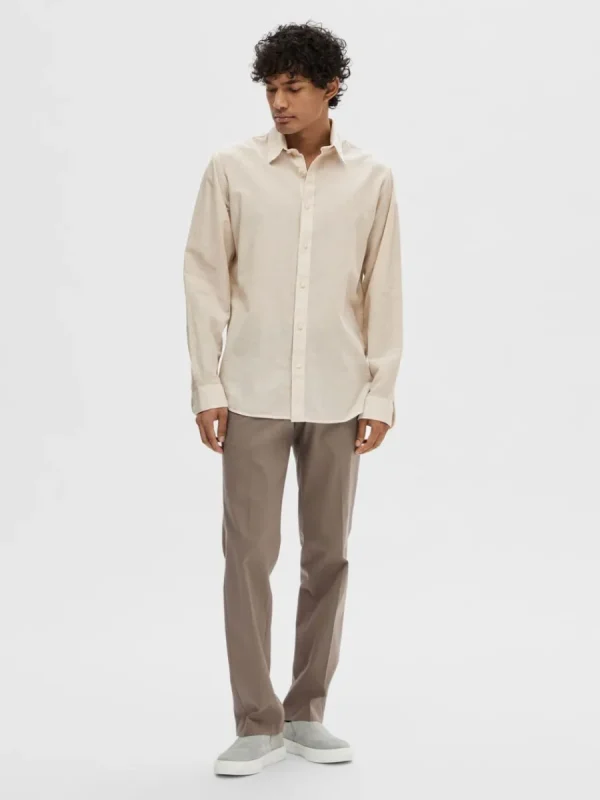 SELECTED LÅNGA ÄRMAR SKJORTA Beige Shop
