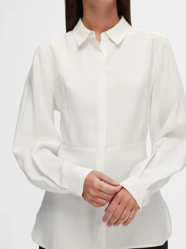 SELECTED LÅNGA ÄRMAR SKJORTA White Shop