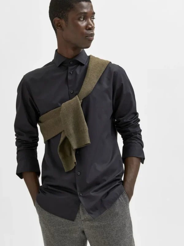 SELECTED LÅNGA ÄRMAR SKJORTA Black New