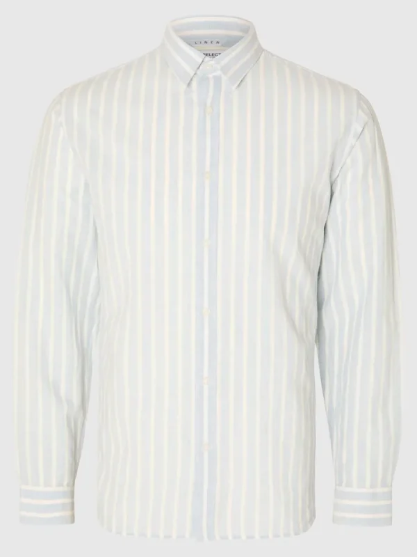 SELECTED LÅNGA ÄRMAR SKJORTA Blue Clearance