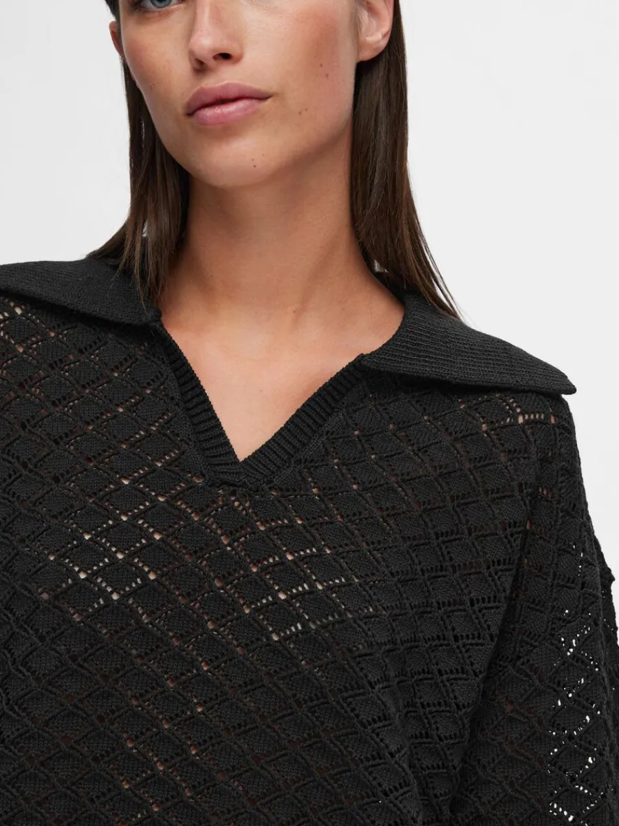 lnga_rmar_stickad_topp_3-2.webp SELECTED LÅNGA ÄRMAR STICKAD TOPP Black Store