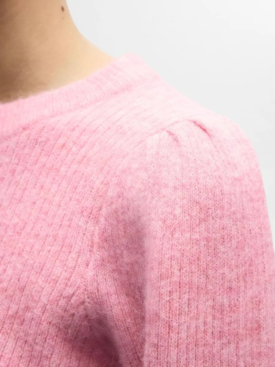 lnga_rmar_stickad_trja_3-7.webp SELECTED LÅNGA ÄRMAR STICKAD TRÖJA Pink Discount