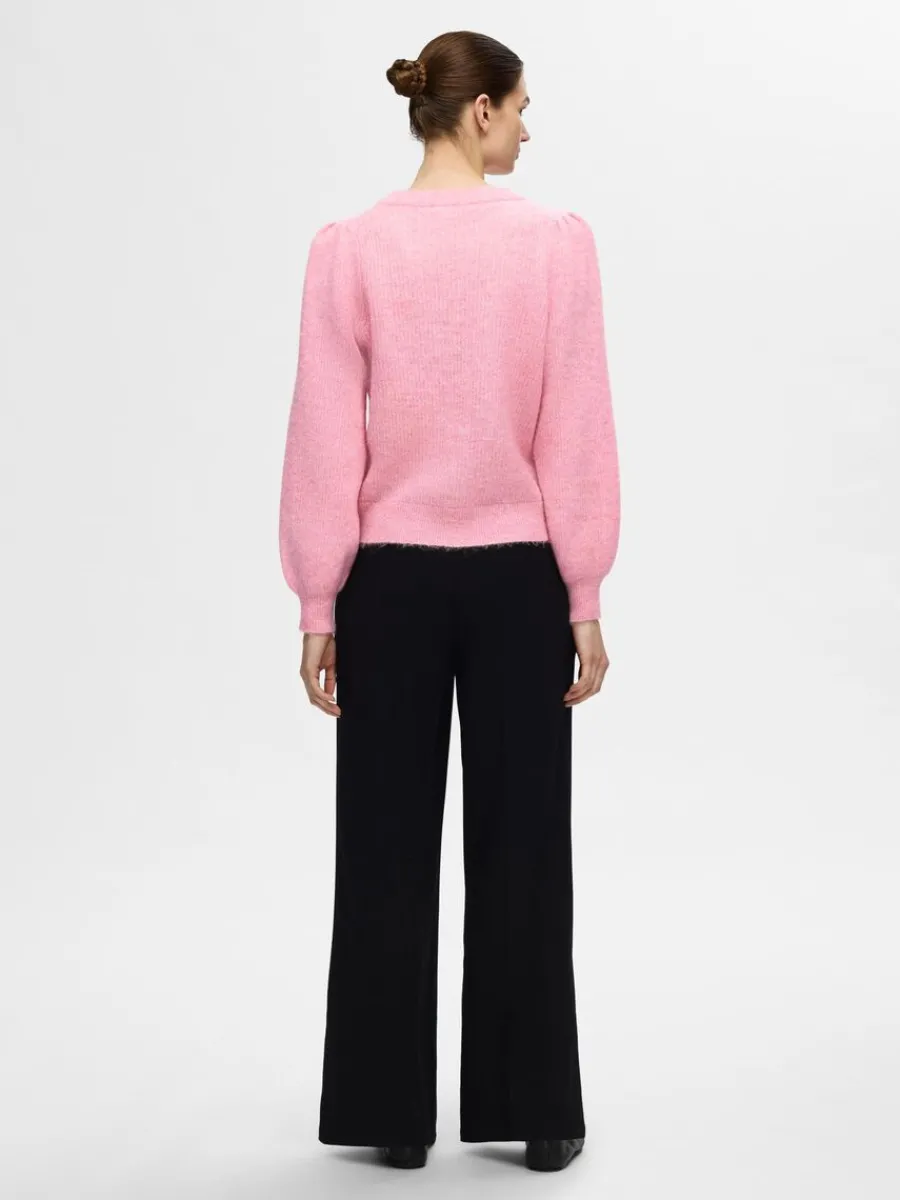 lnga_rmar_stickad_trja_4-7.webp SELECTED LÅNGA ÄRMAR STICKAD TRÖJA Pink Discount