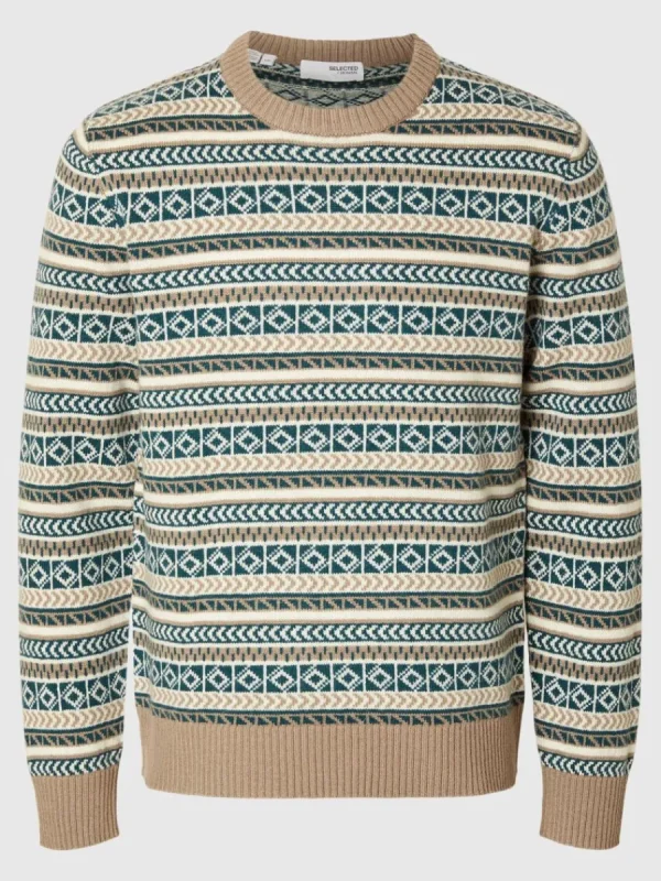SELECTED LÅNGA ÄRMAR STICKAD TRÖJA Coloured Fashion