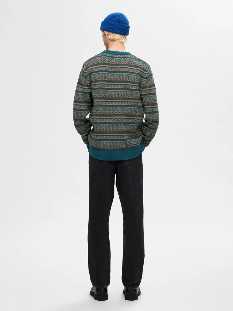 lnga_rmar_stickad_trja_5-12.webp SELECTED LÅNGA ÄRMAR STICKAD TRÖJA Blue Flash Sale