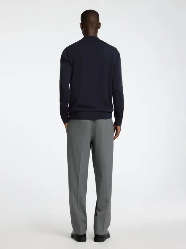 SELECTED LÅNGA ÄRMAR STICKAD TRÖJA Blue Best Sale