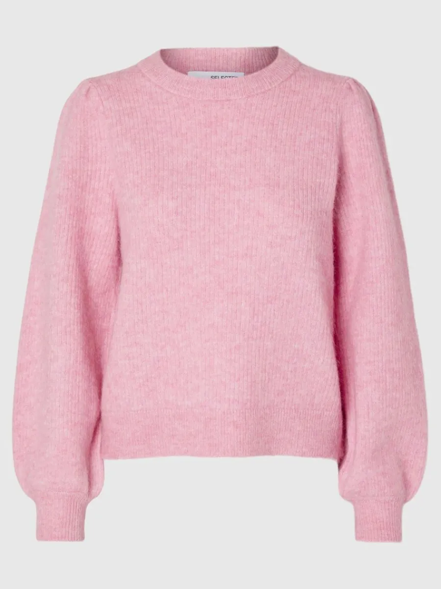 lnga_rmar_stickad_trja_5-7.webp SELECTED LÅNGA ÄRMAR STICKAD TRÖJA Pink Discount